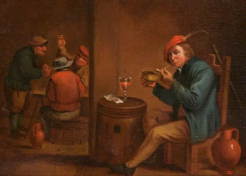 Scène de taverne - David Teniers le Jeune image 1 reproduction artisanale de tableau