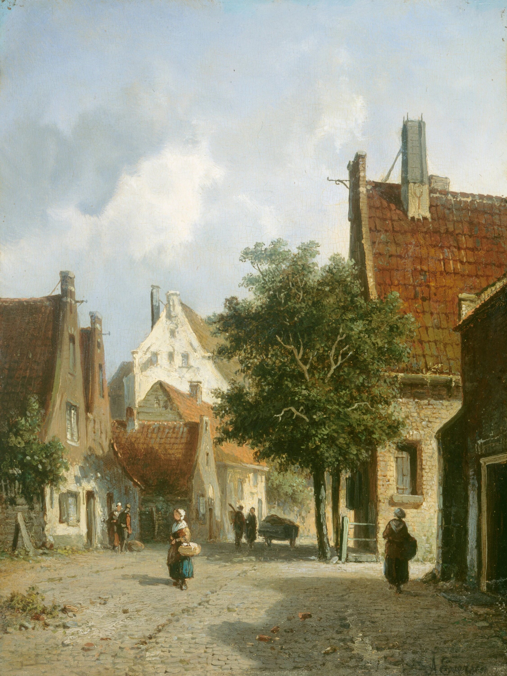 Scène de rue d'Amsterdam - Adrianus Eversen