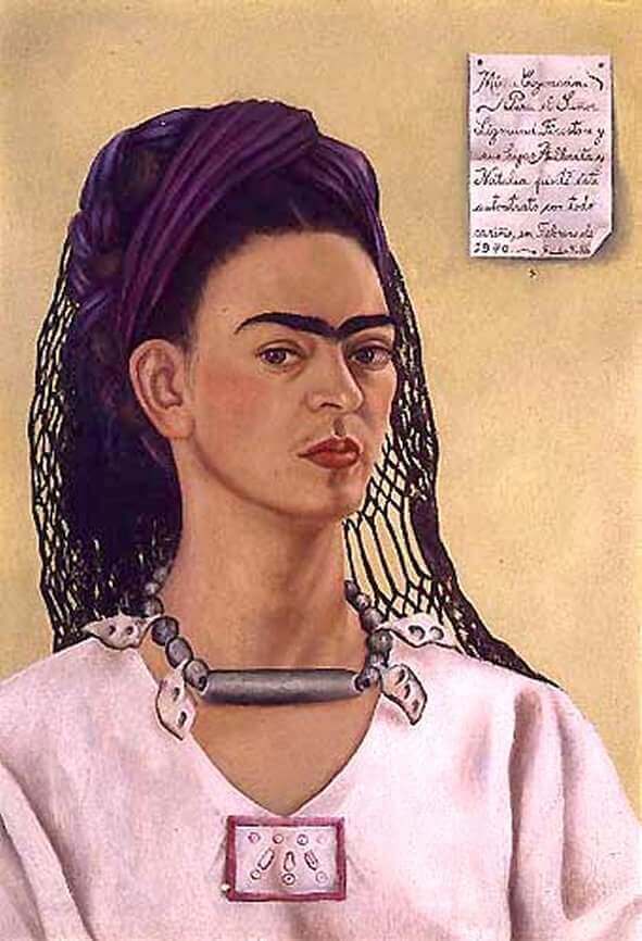 Autoportrait dédié à Sigmund Firestone - Frida Kahlo