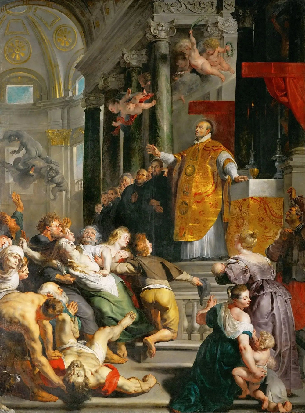 Sermon de saint Ignace de Loyola - Peter Paul Rubens image 1 reproduction artisanale de tableau