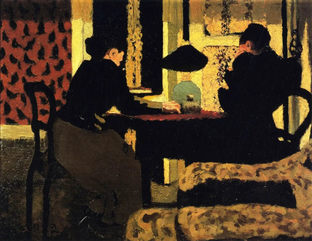 Sous la lampe - Édouard Vuillard image 1 reproduction artisanale de tableau