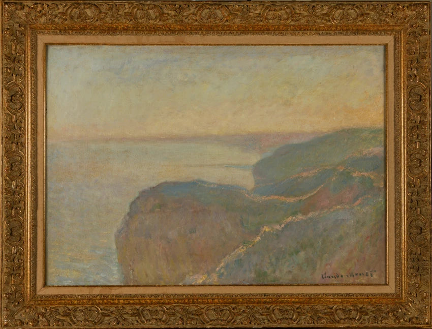 Photographie officielle de Sur la falaise de Dieppe avec son cadre au Musée d’Orsay – Claude Monet W1470