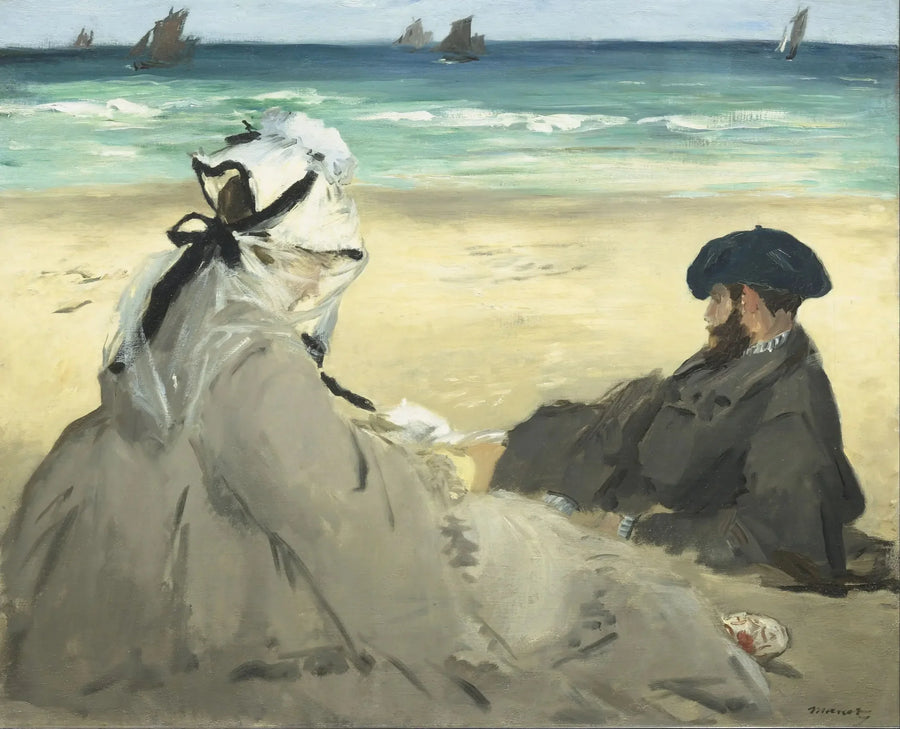 समुद्र तट पर - Édouard Manet