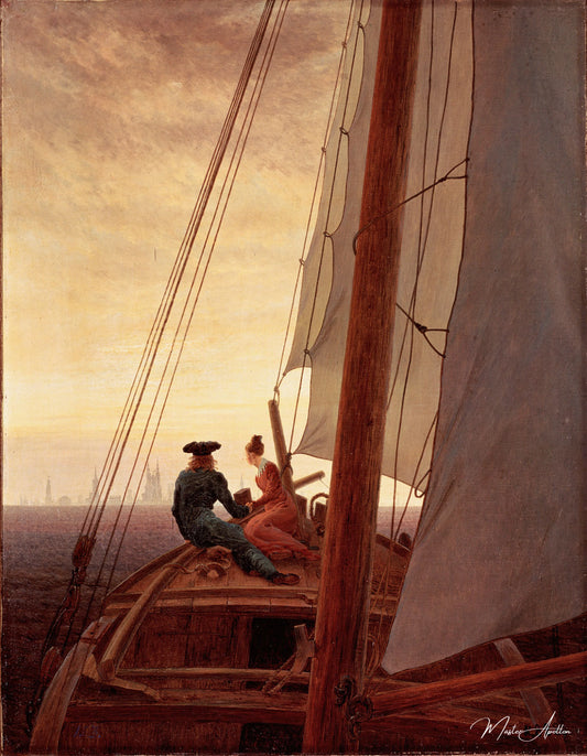 Sur le voilier - Caspar David Friedrich - Reproductions de tableaux et peintures haut de gamme