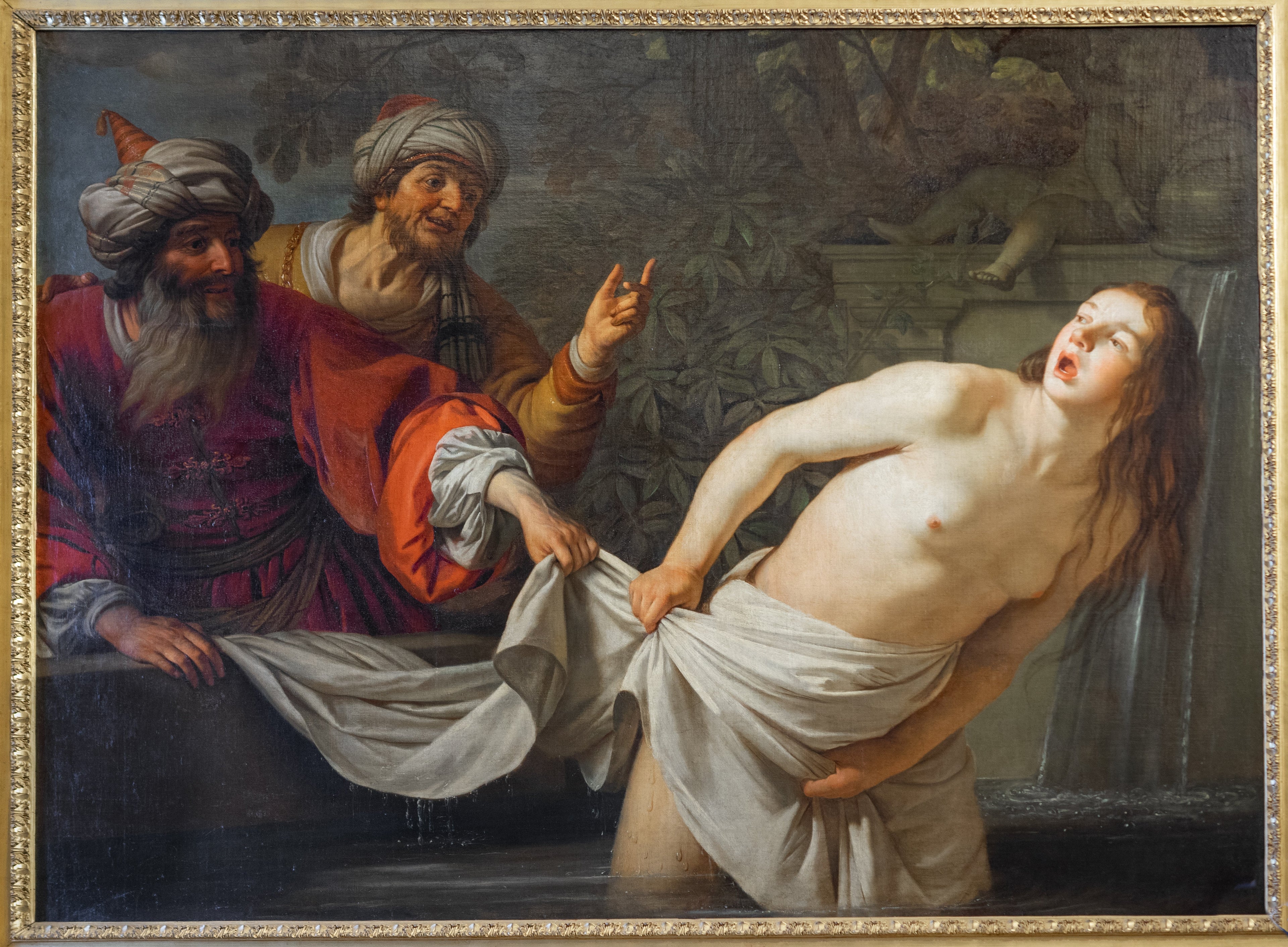 Suzanne harcelée par les anciens (Daniel 13:1-63) - Gerrit van Honthorst image 1 reproduction d’œuvre d’art à l’huile