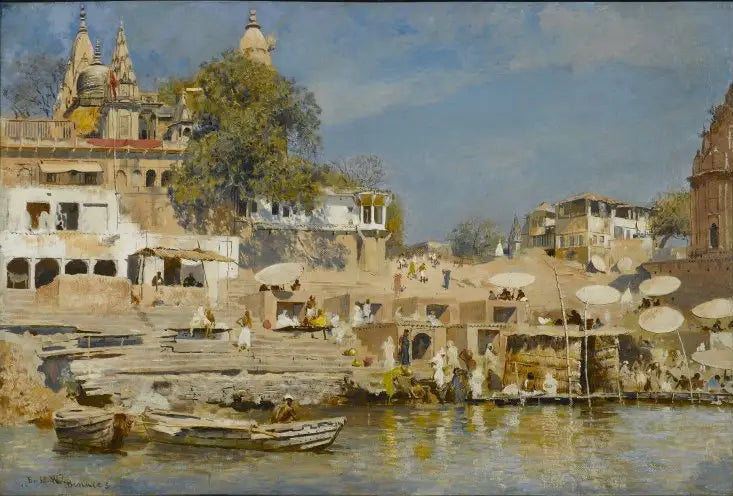 बनारस के मंदिर और स्नान घाट - एडविन लॉर्ड वीक्स