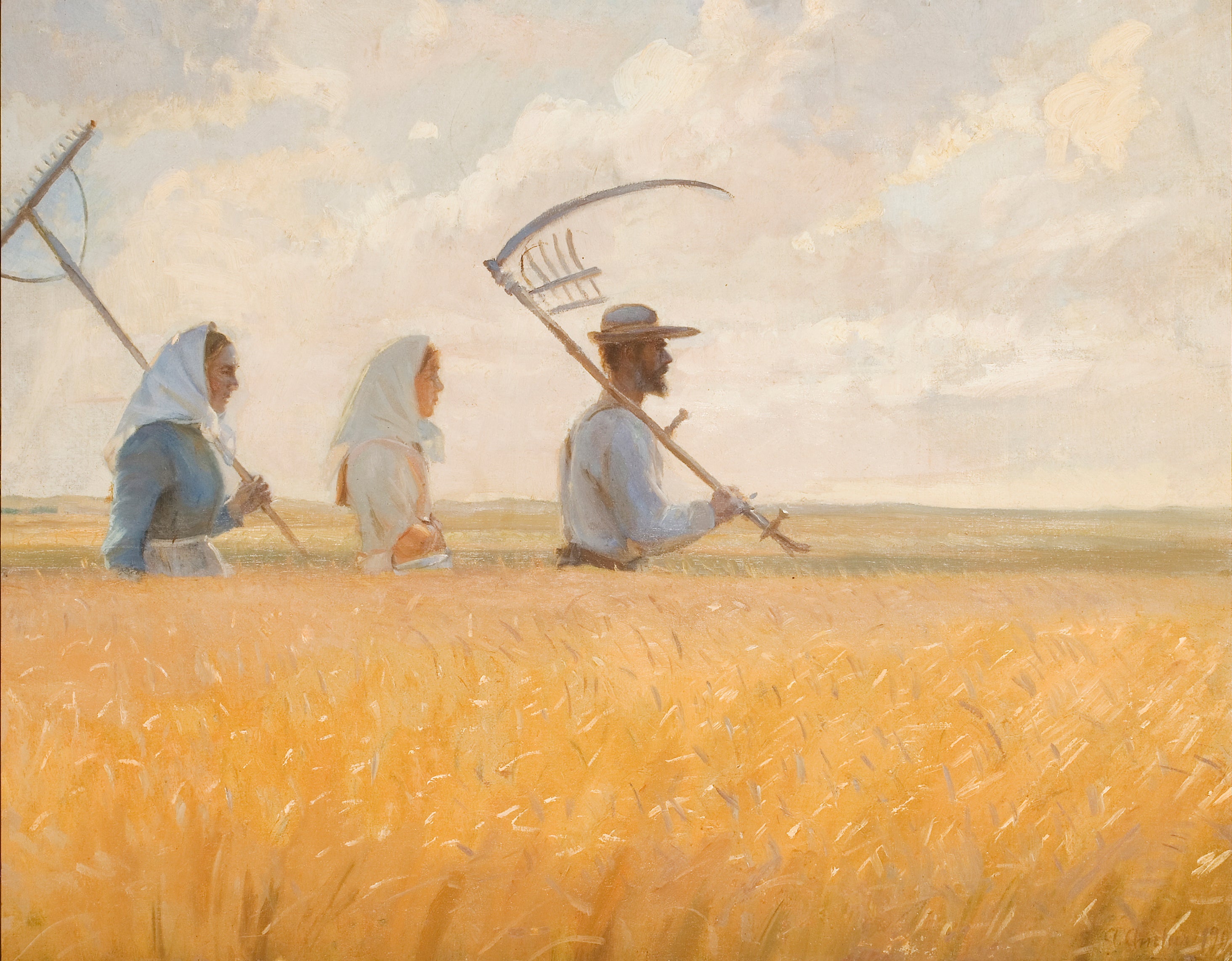 Temps des récoltes - Anna Ancher image 1 copie de tableau peinte à la main