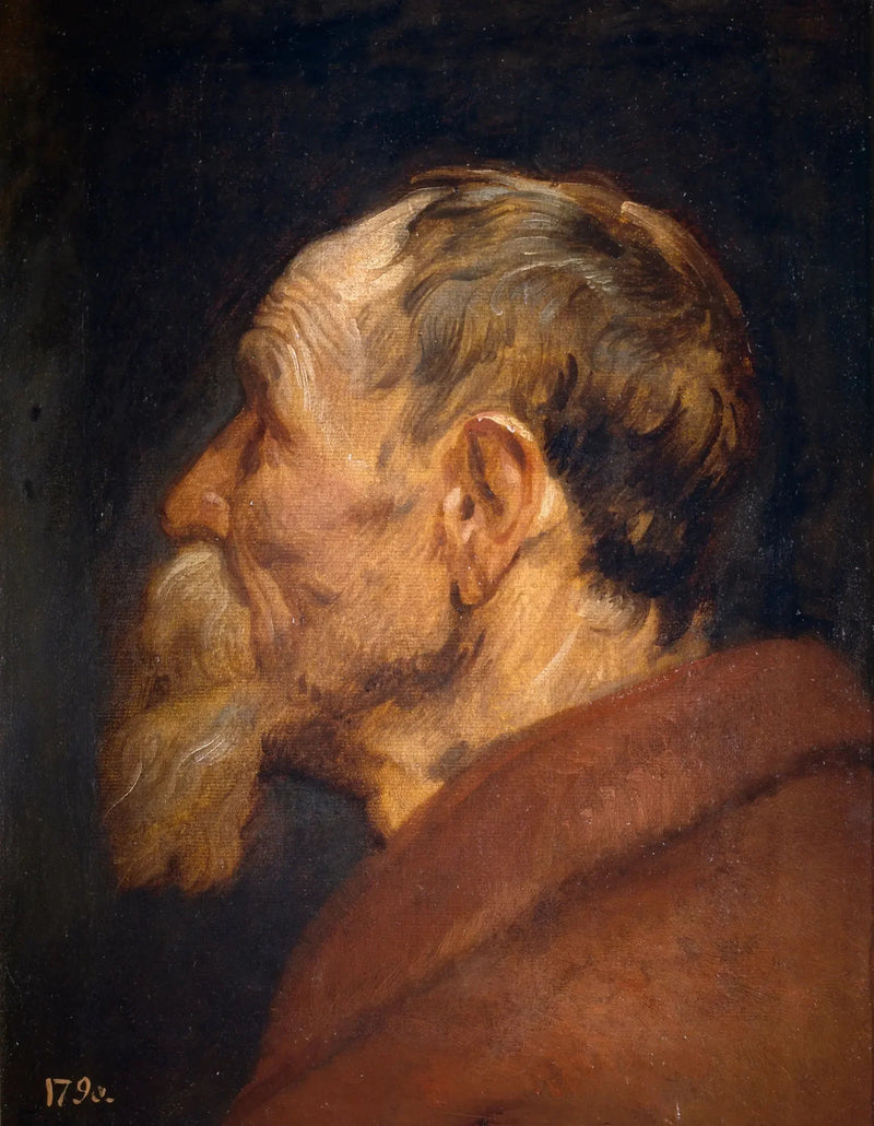 बूढ़े आदमी का सिर - Antoine van Dyck