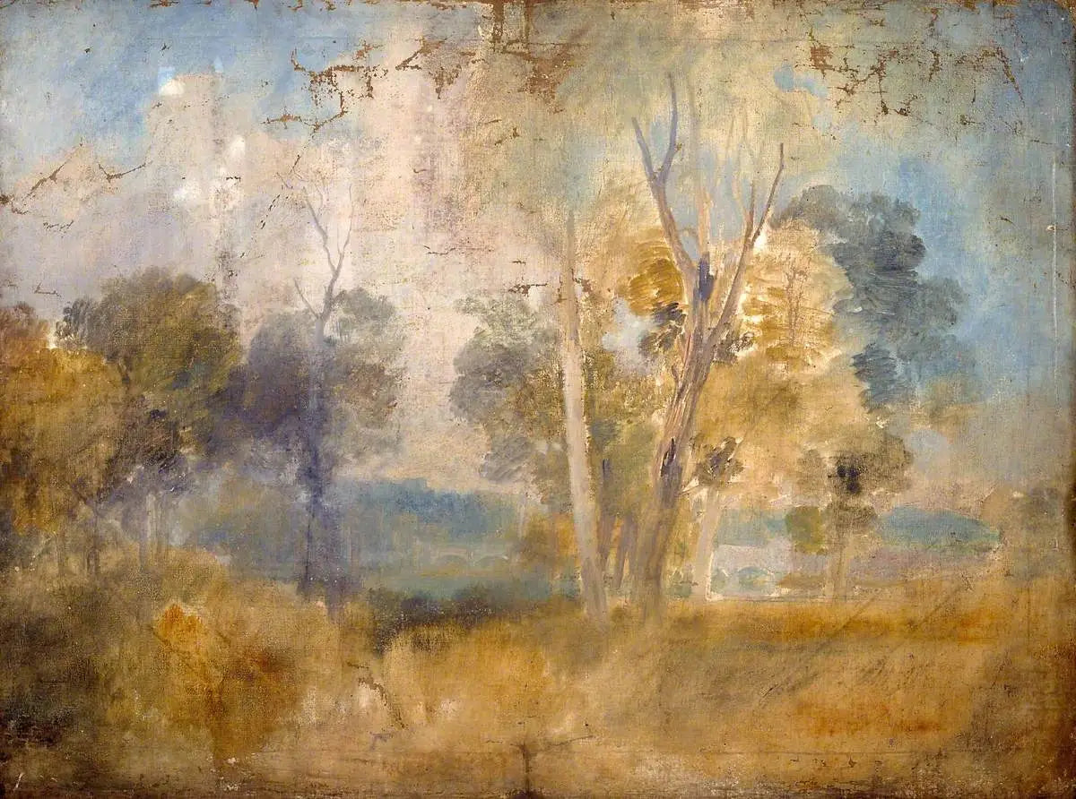 The Thames Glimpsed between Trees, possibly at Kew Bridge - J. M. W. Turner image 1 tableau peint à l’huile sur toile