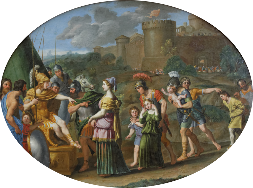 Timoclée captive amenée devant Alexandre - Domenichino image 1 reproduction de peinture à l’huile