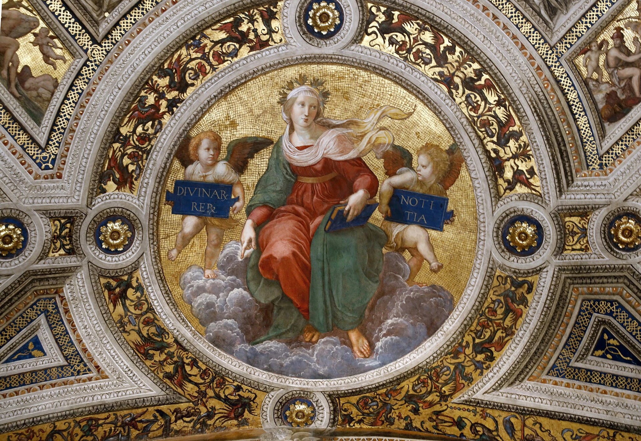 Théologie - Raphaël Sanzio - Réproduction huile sur toile