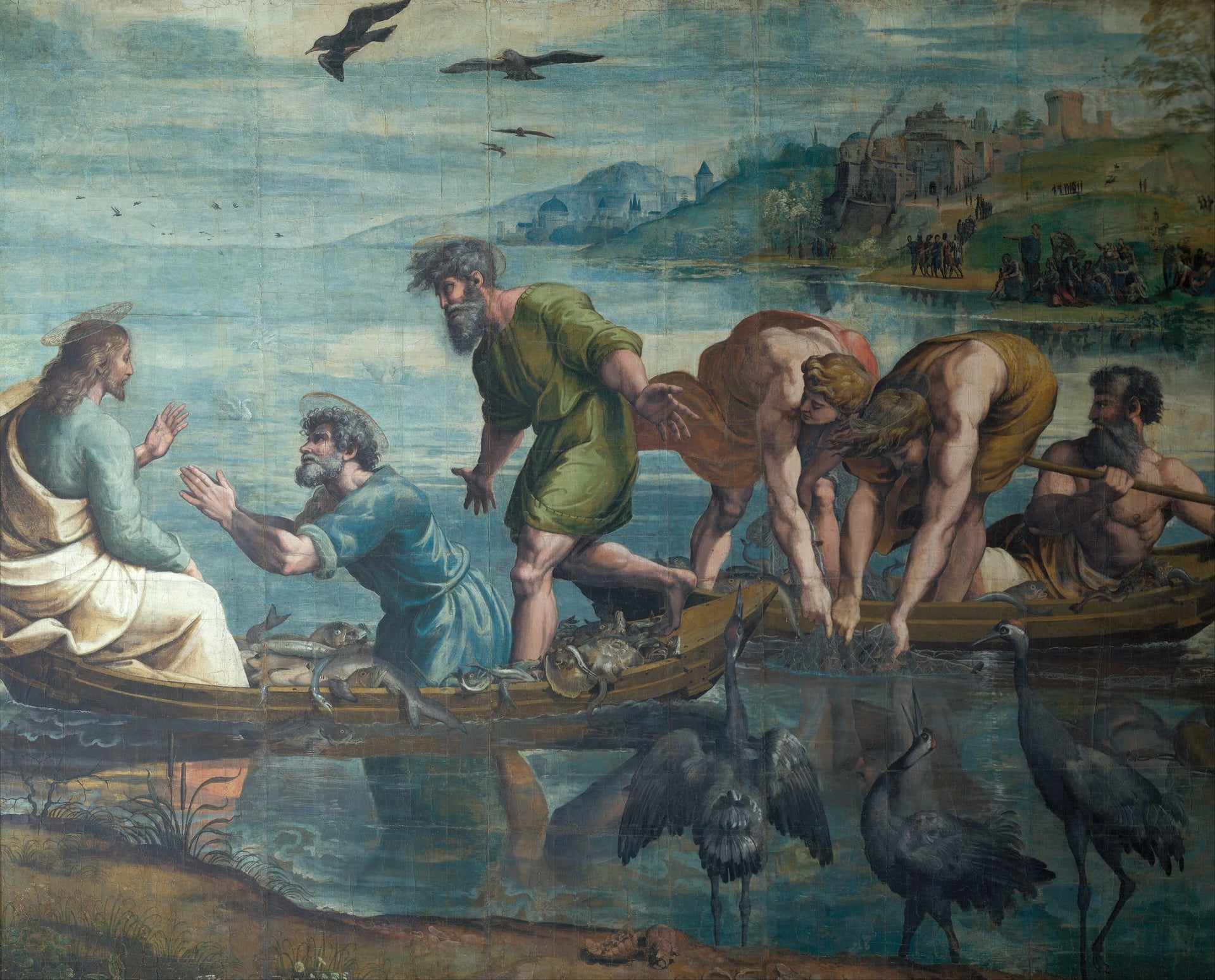 La pêche miraculeuse - Raphaël Sanzio - Réproduction huile sur toile