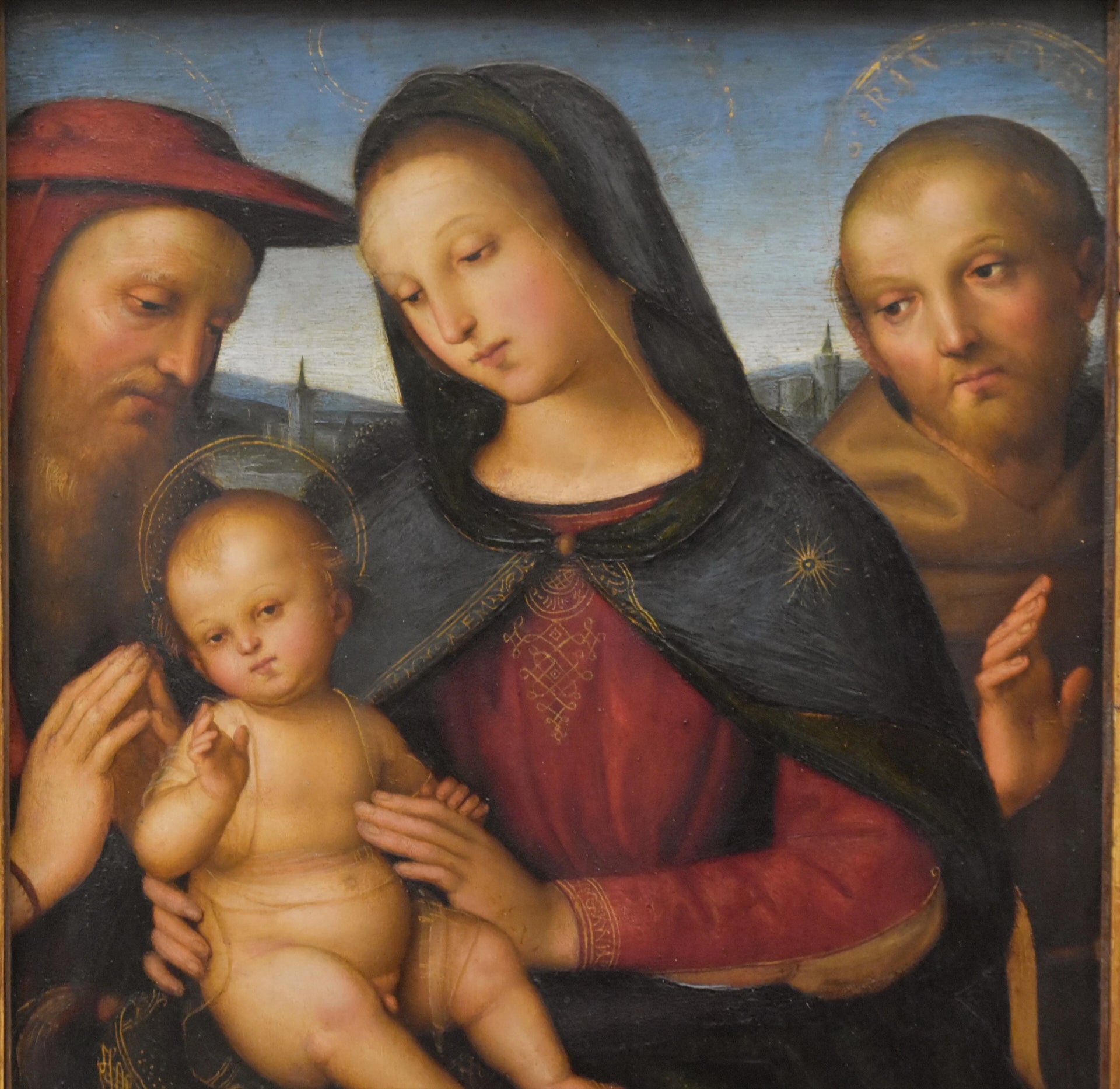 Vierge et l'Enfant avec saints Jérôme et François - Raphaël Sanzio - Réproduction huile sur toile