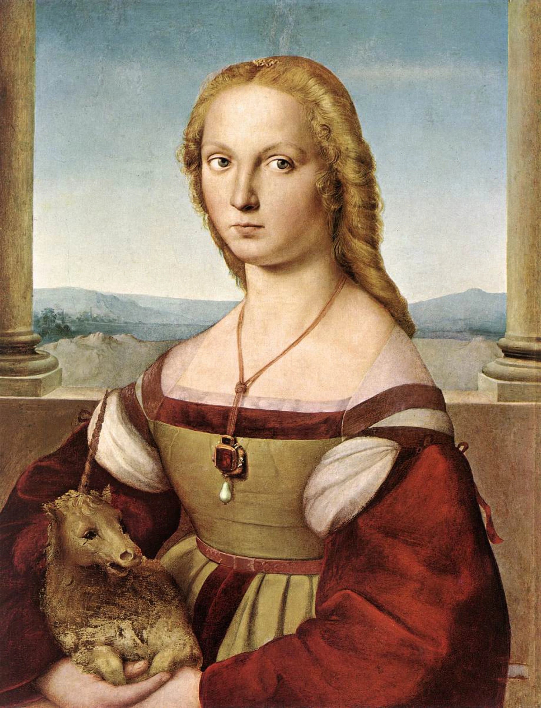 La Dame à la licorne - Raphaël Sanzio - Réproduction huile sur toile