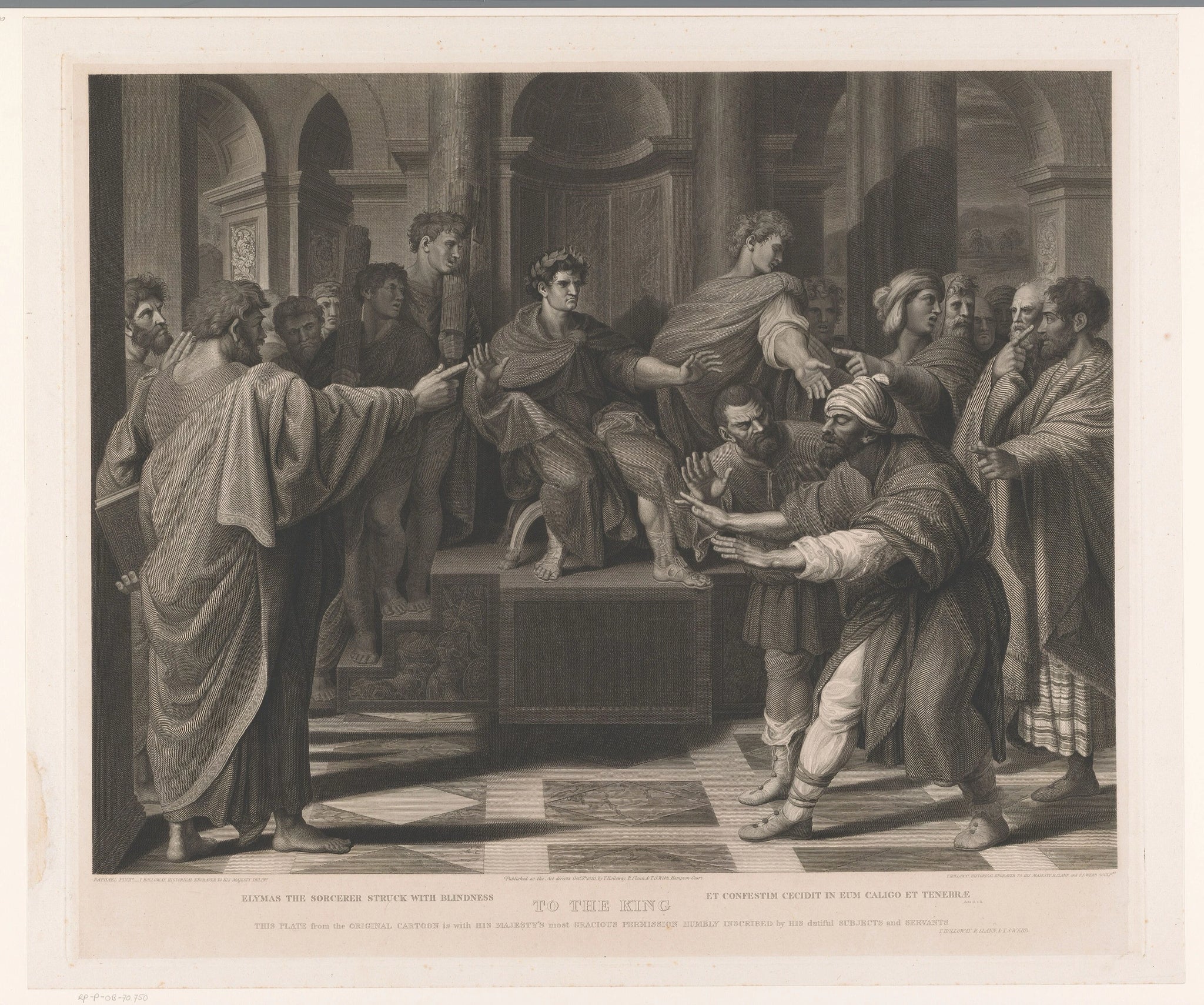 Élymas - Raphaël Sanzio - Réproduction huile sur toile