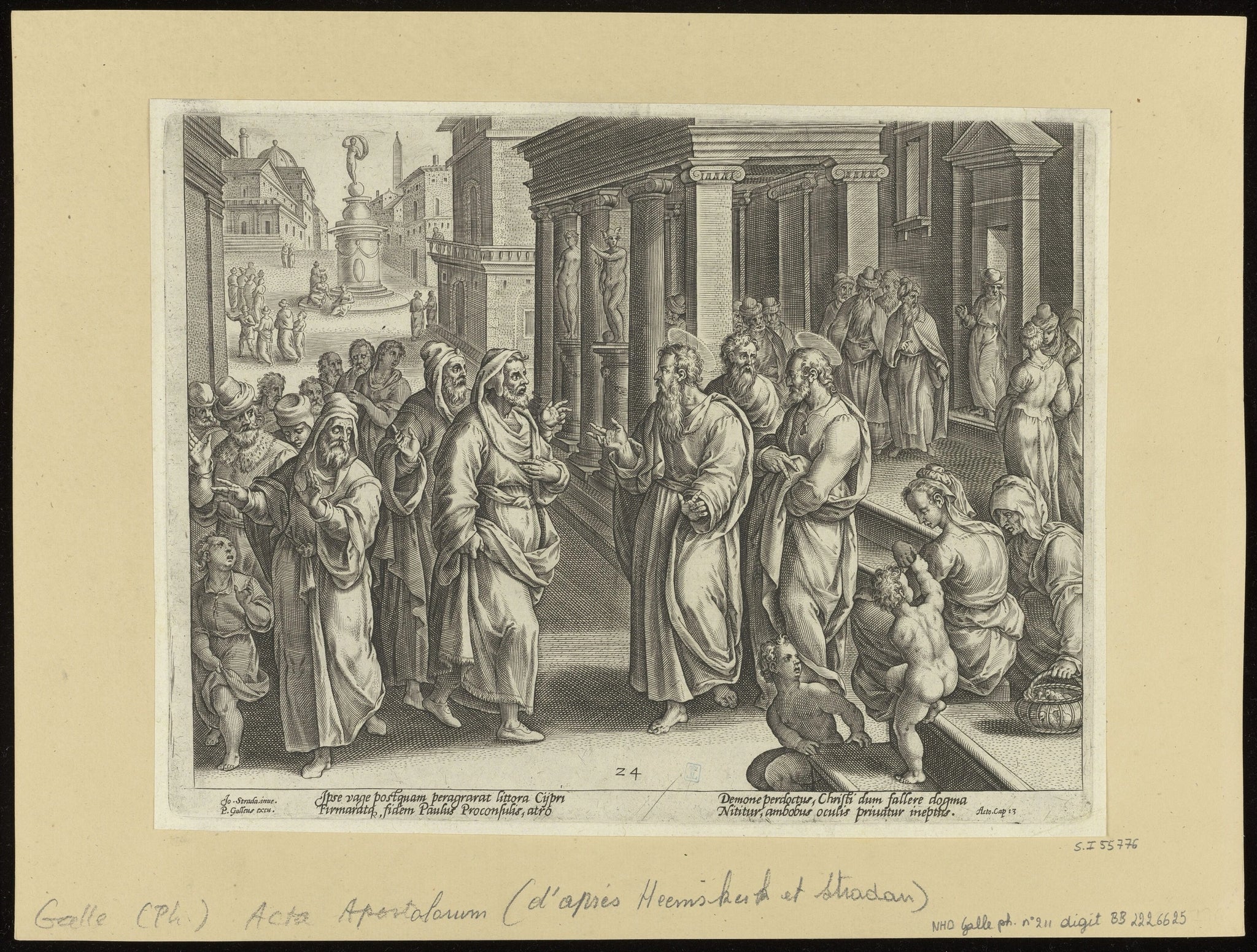 L'aveuglement d'Elymas - Raphaël Sanzio - Réproduction huile sur toile