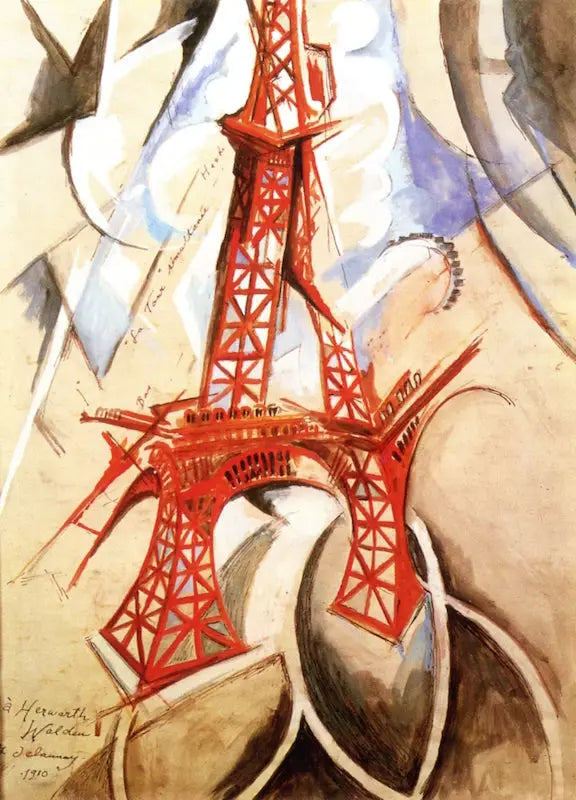 Tour simultanée - Robert Delaunay image 1 reproduction de peinture à l’huile