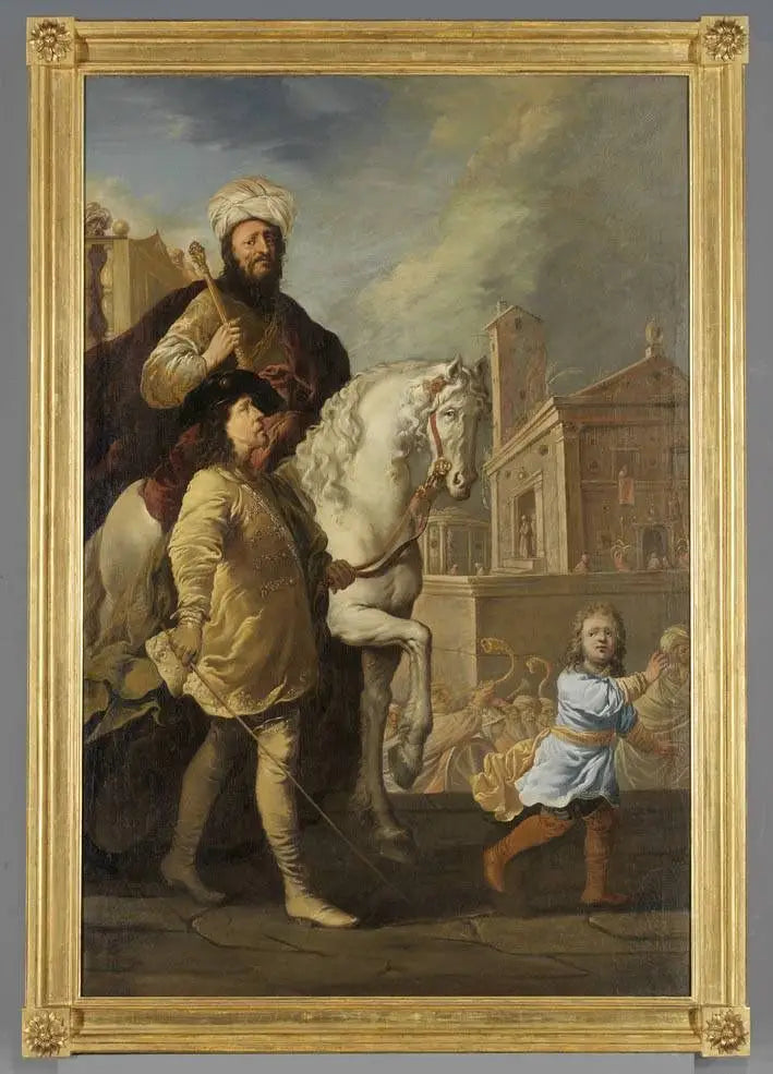 Triomphe de Mardochée - Rembrandt image 1 reproduction d’œuvre d’art à l’huile