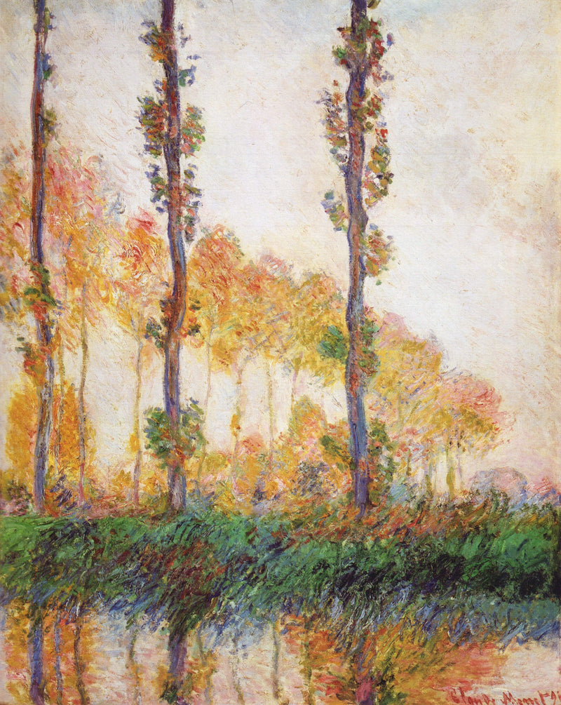 तीन पेड़, शरद ऋतु - Claude Monet