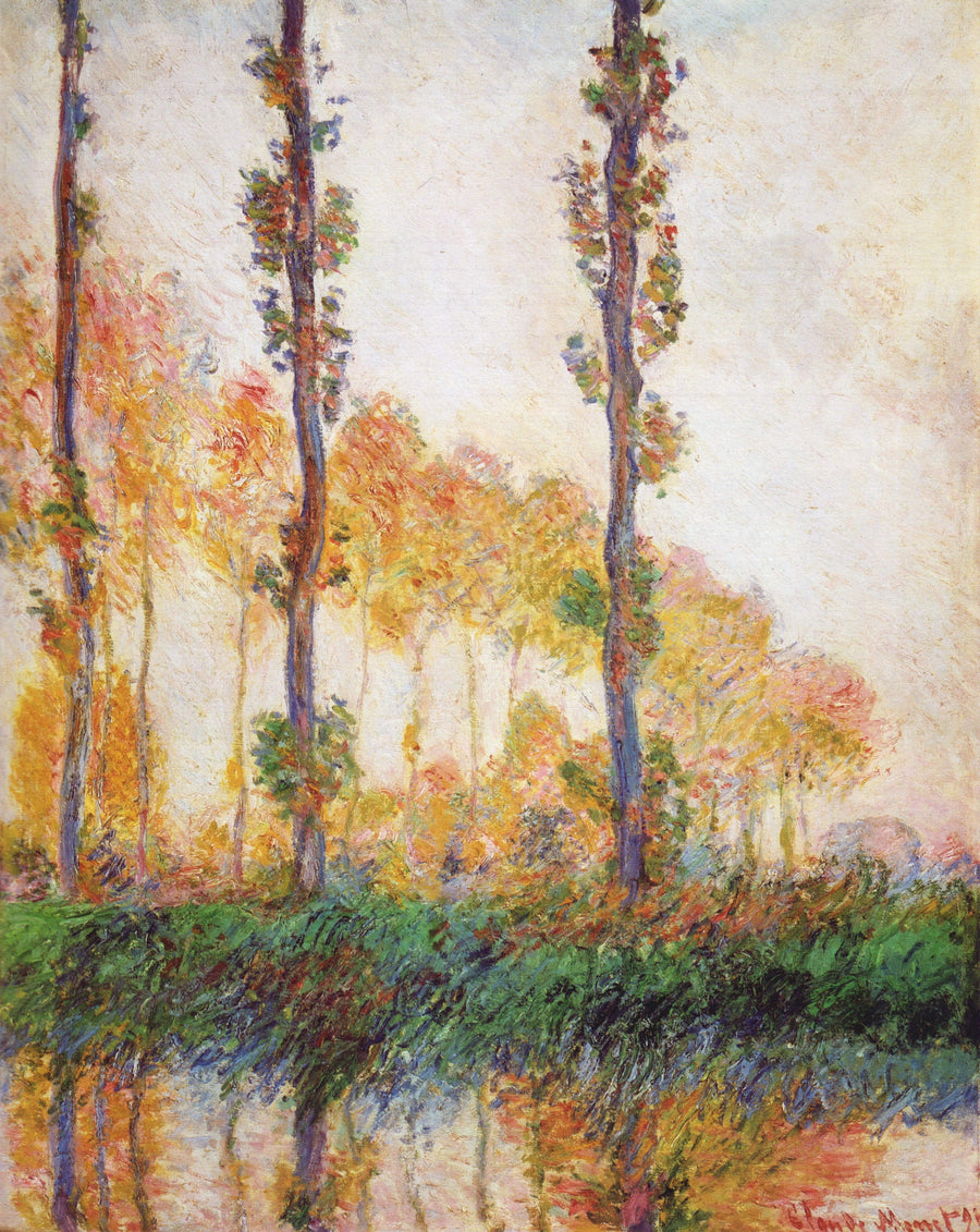 तीन पेड़, शरद ऋतु - Claude Monet