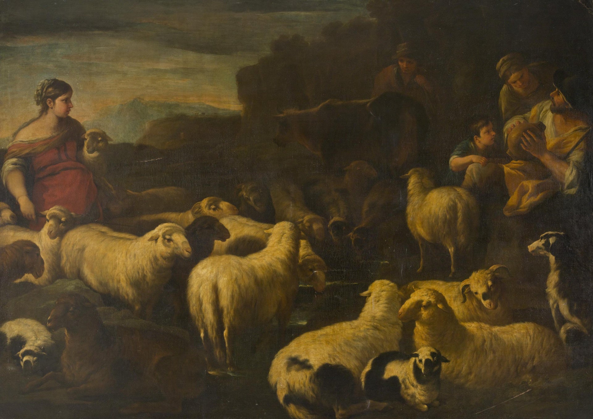 Troupeau de moutons - Luca Giordano - Alpha Reproduction