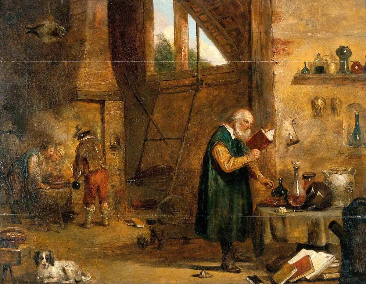 Un alchimiste dans son laboratoire - David Teniers le Jeune - Alpha Reproduction