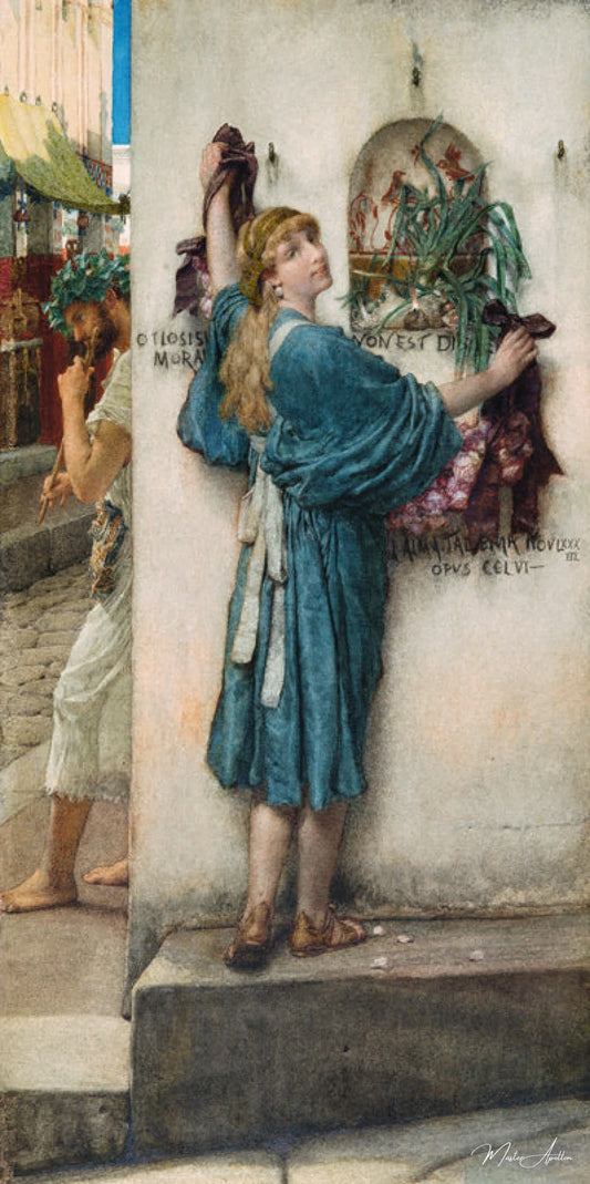 Un autel de rue - Lawrence Alma-Tadema Reproductions de tableaux à la peinture à l’huile