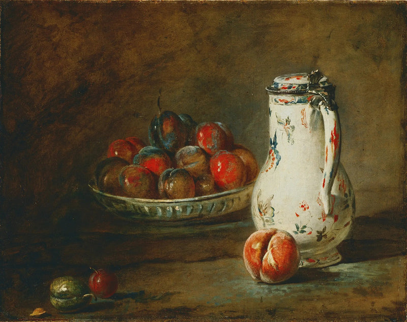 Pruneaux का कटोरा - Jean Siméon Chardin