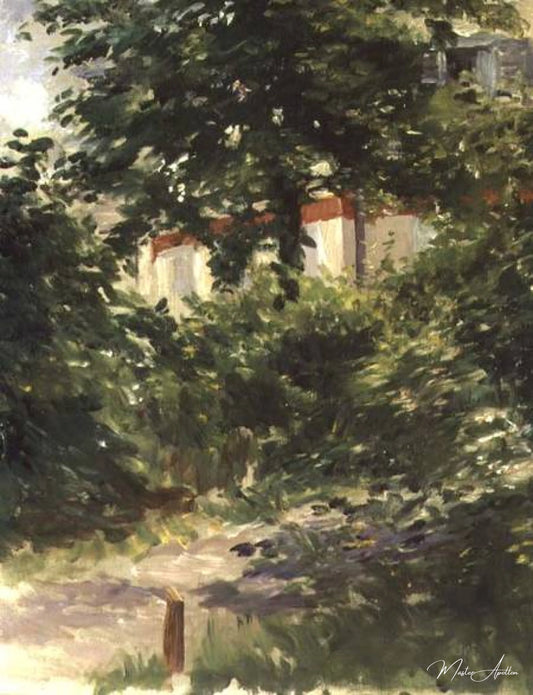 Un coin de jardin à Rueil - Edouard Manet - Reproductions de tableaux et peintures haut de gamme