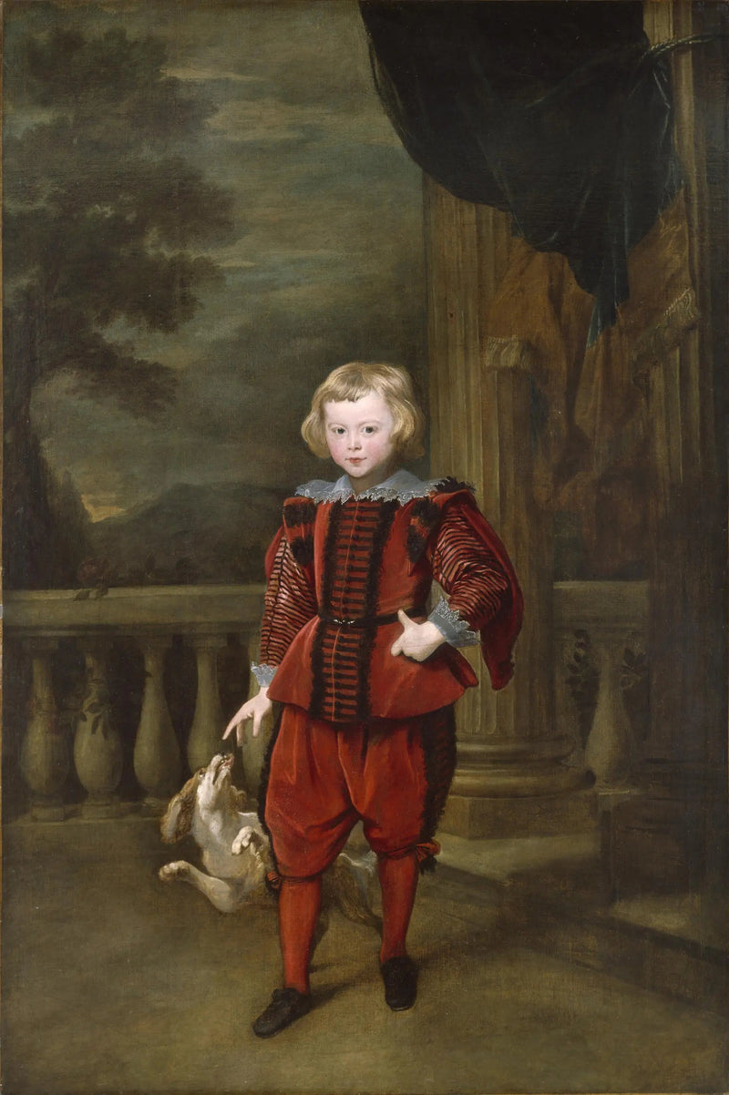 एक लड़का खड़ा है एक छत पर - Antoine van Dyck