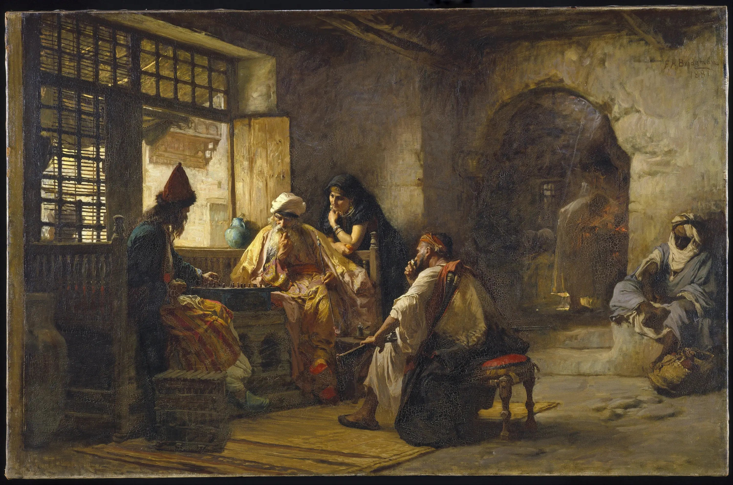 Un jeu intéressant - Frederick Arthur Bridgman - Alpha Reproduction