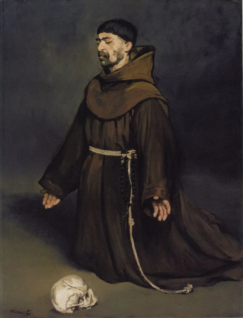 प्रार्थना में एक भिक्षु - Édouard Manet