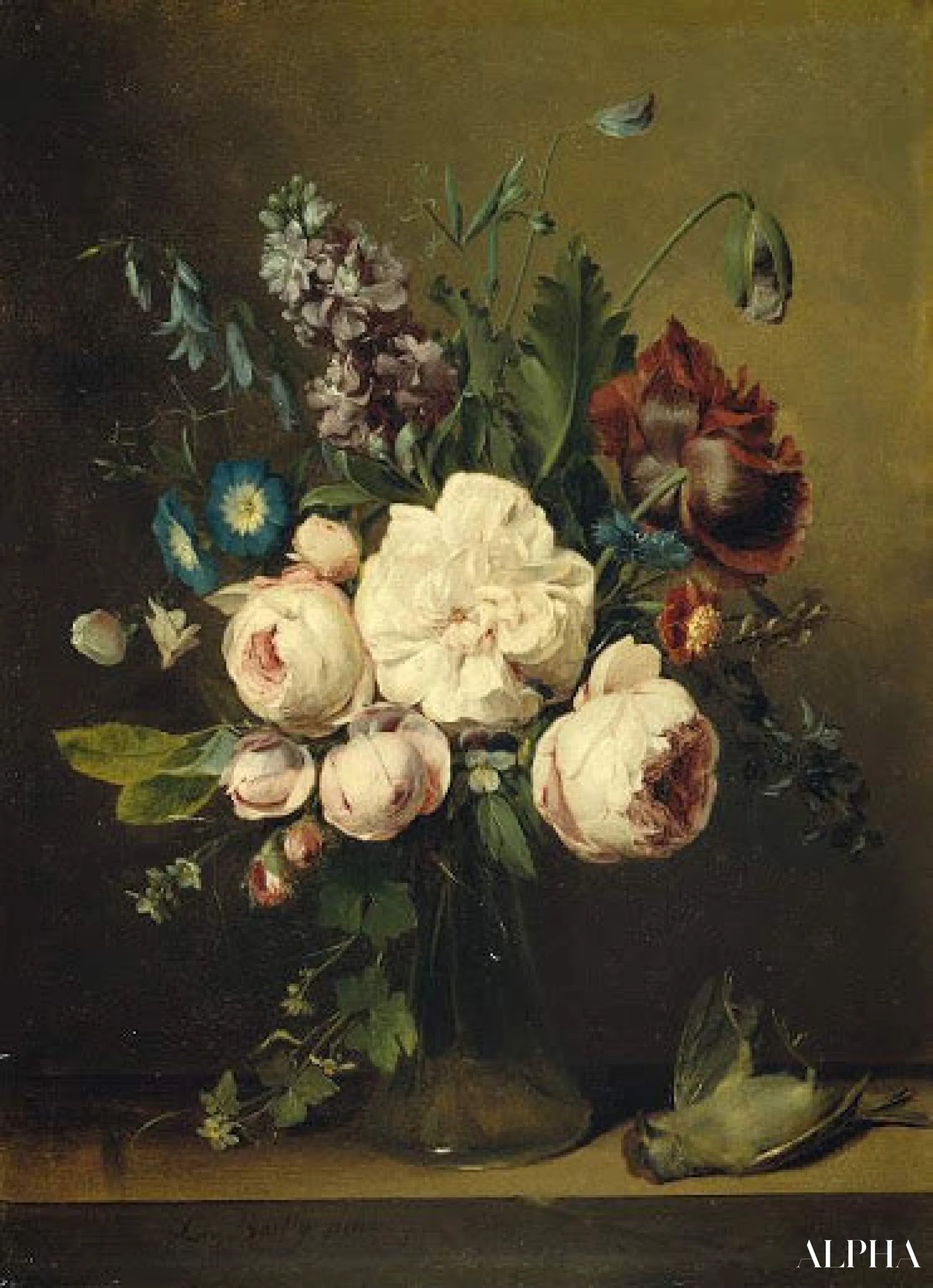 Un vase de fleurs - Louis Boilly - Reproductions de tableaux et peintures haut de gamme
