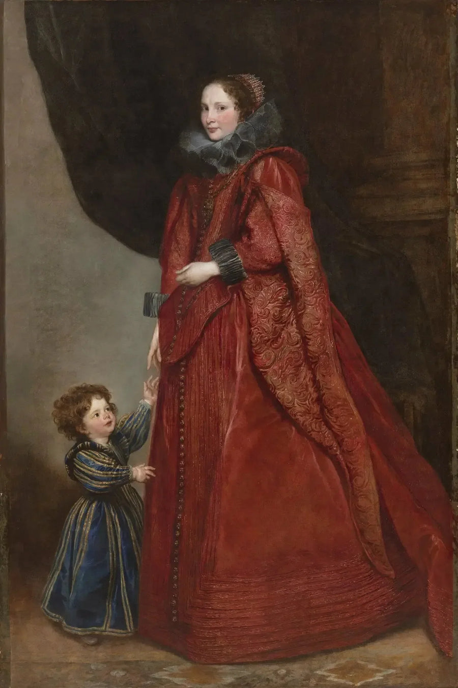 एक जीनोइस महिला अपने बच्चे के साथ - Antoine van Dyck