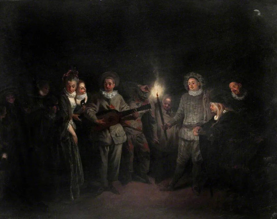 एक संगीत समारोह (इटालियन थिएटर में प्रेम) - Antoine Watteau
