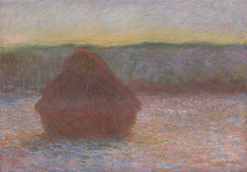 गेहूं का ढेर (नाश्ता, सूर्यास्त) - Claude Monet