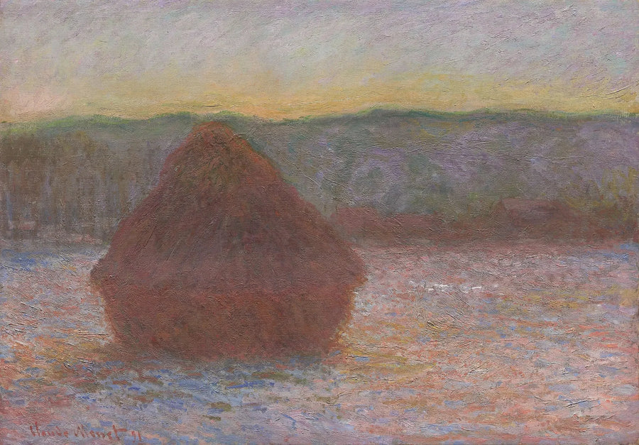 गेहूं का ढेर (नाश्ता, सूर्यास्त) - Claude Monet
