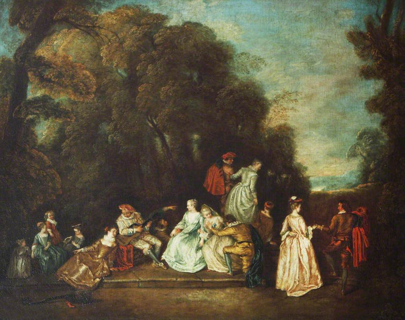 पार्क में एक मुलाकात - Antoine Watteau