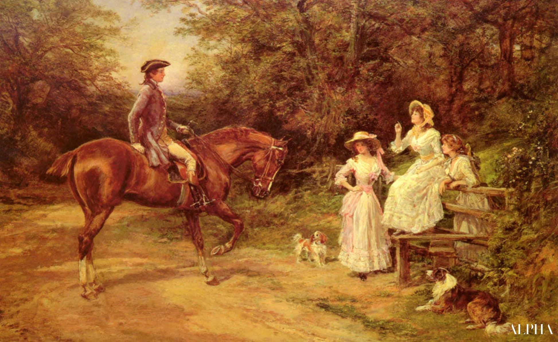 Une rencontre par le Stile - Heywood Hardy - Reproductions de tableaux et peintures haut de gamme