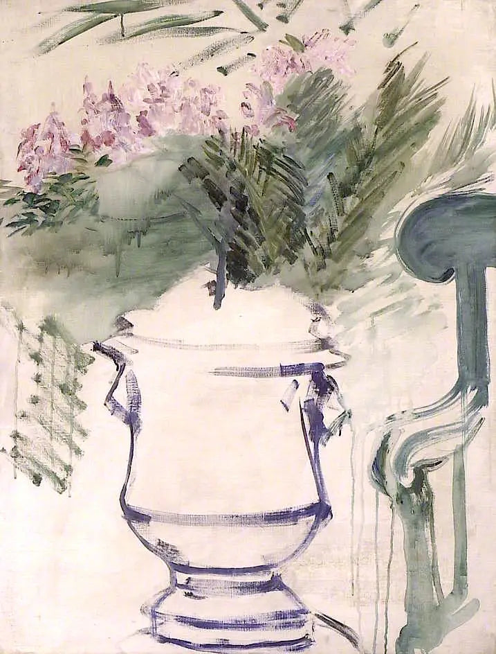 बगीचे का फूलदान - Édouard Manet