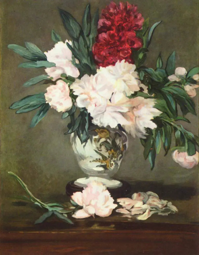 पीओनी का फूलदान - Édouard Manet