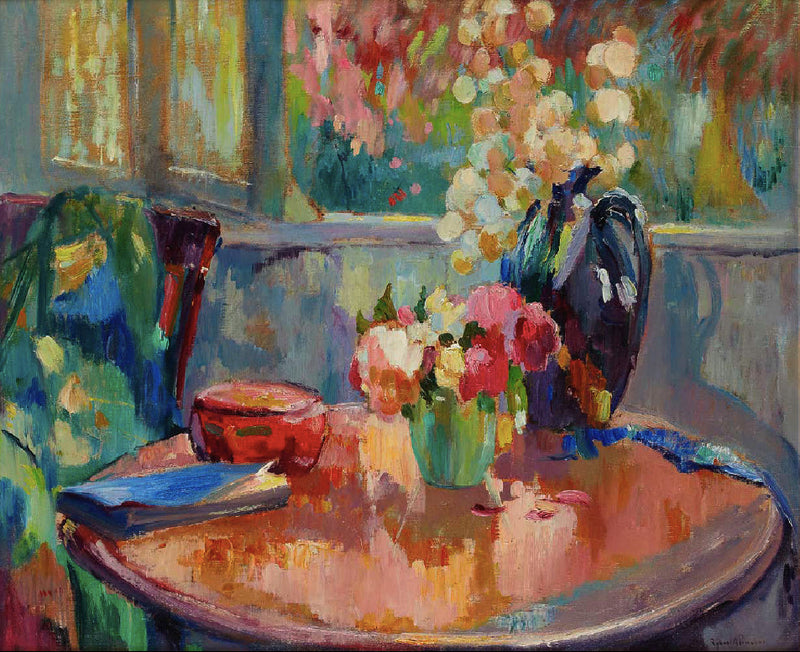 फूलों के फूलदान पर गेरिडोन - रॉबर्ट Antoine Pinchon