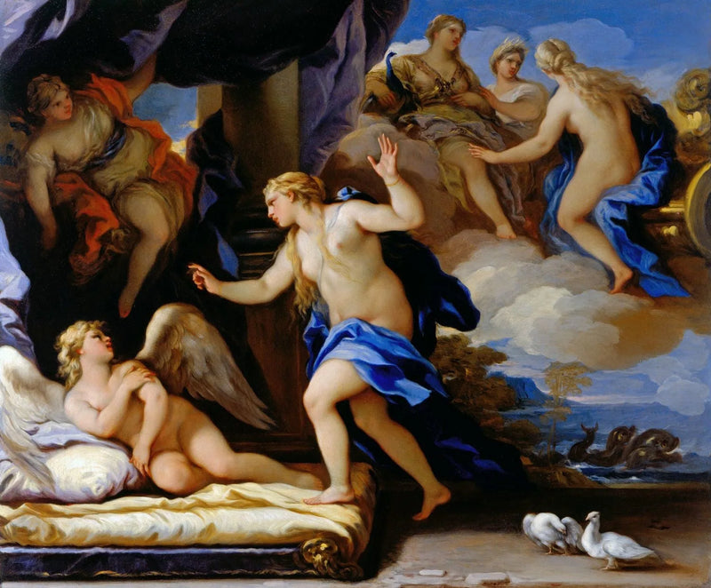 वीनस क्रोधित है Cupid - लुका जियोर्डानो