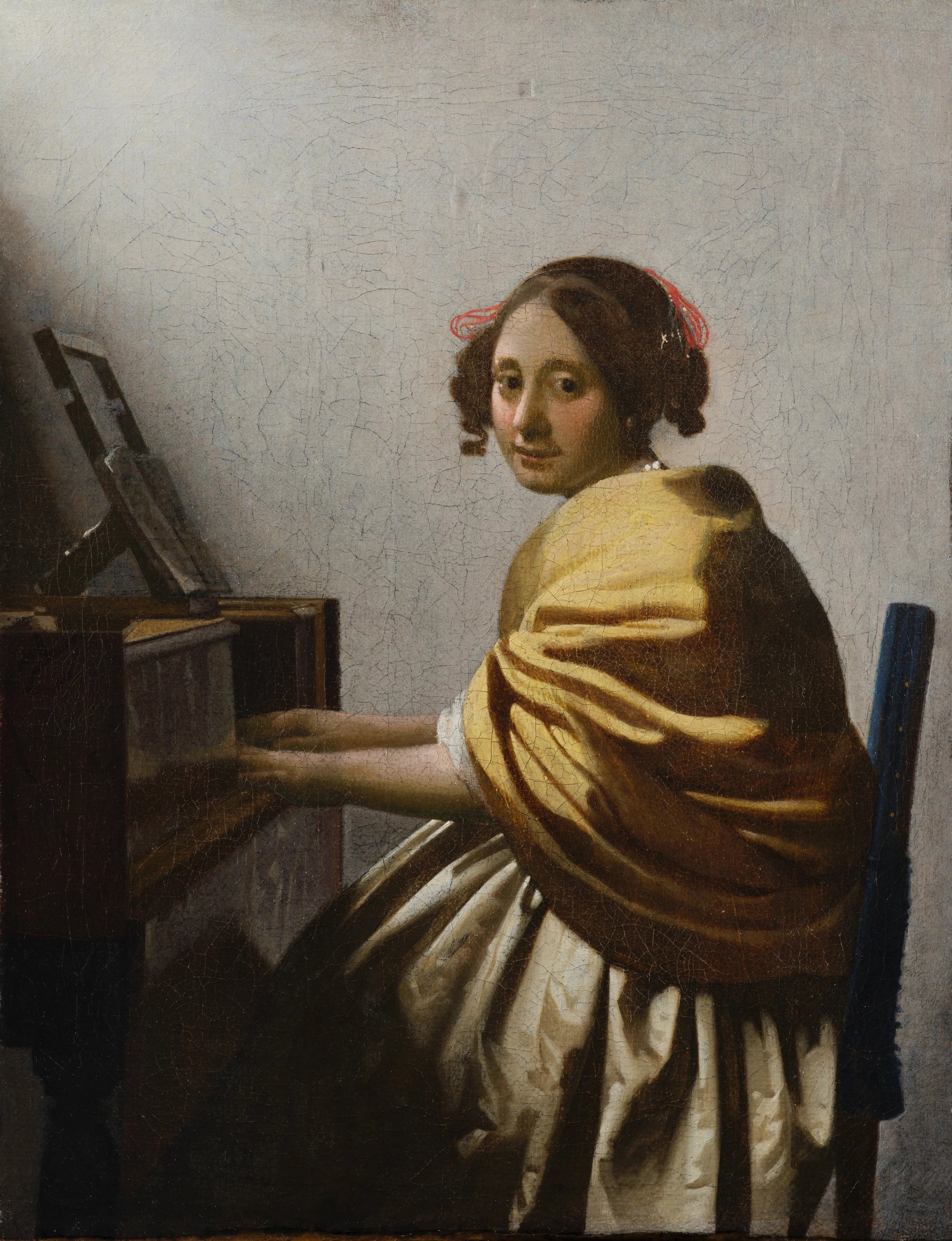 Jeune Femme assise au virginal de la Leiden Collection – Johannes Vermeer