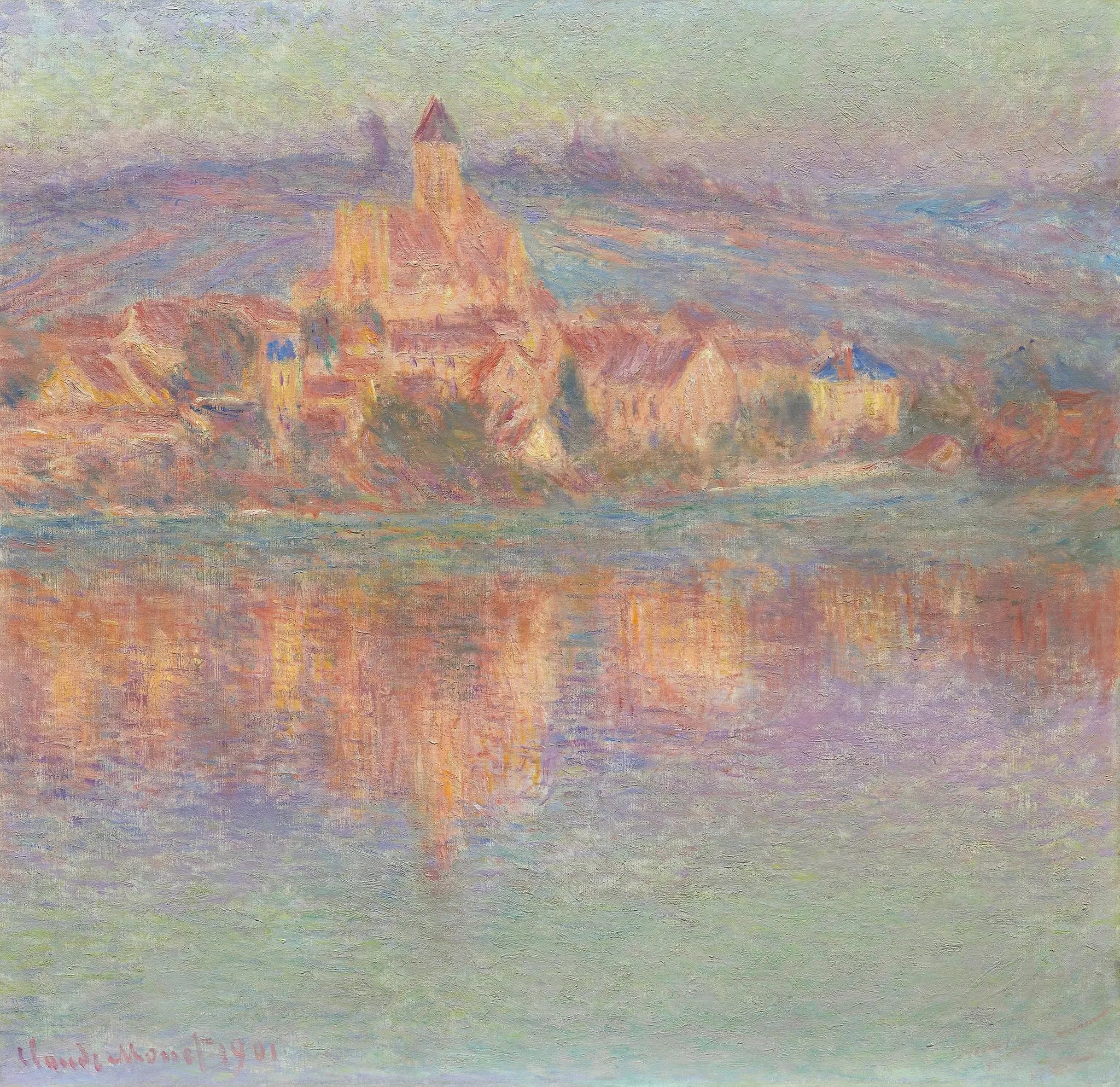 Vétheuil - Claude Monet image 1 copie peinte à la main à l’huile