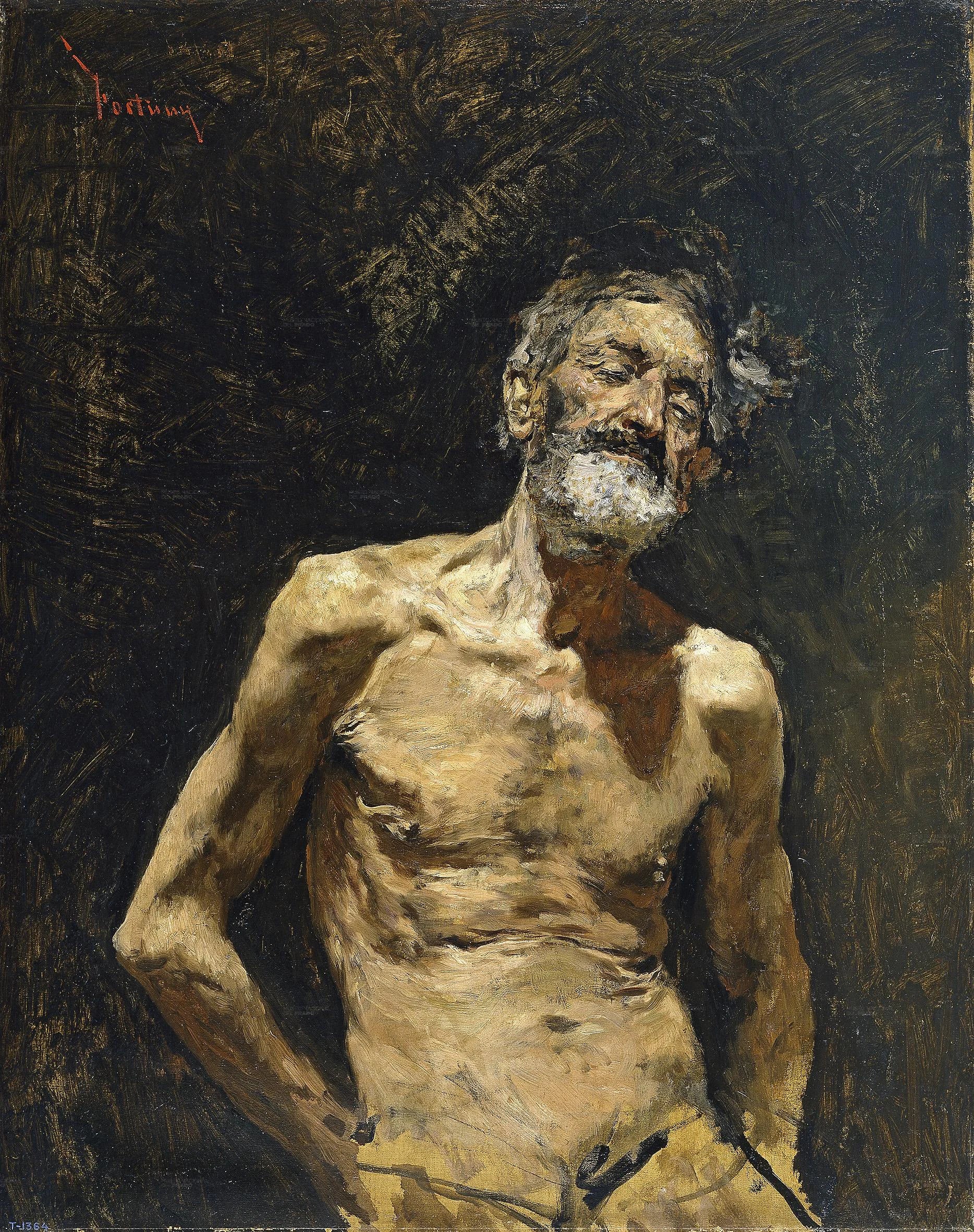 Vieil Homme nu au soleil - Marià Fortuny