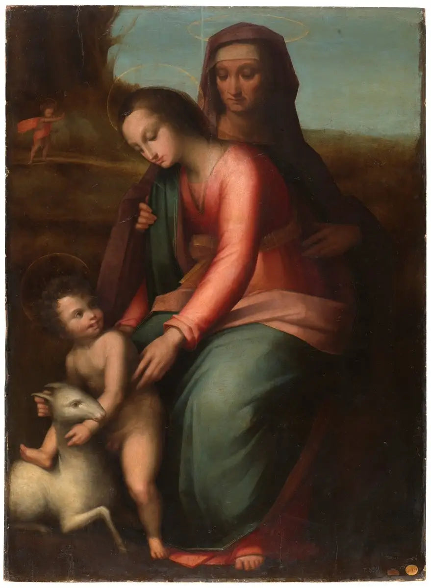 Vierge à l'Enfant avec sainte Anne - Léonard de Vinci image 1 copie peinte à la main à l’huile