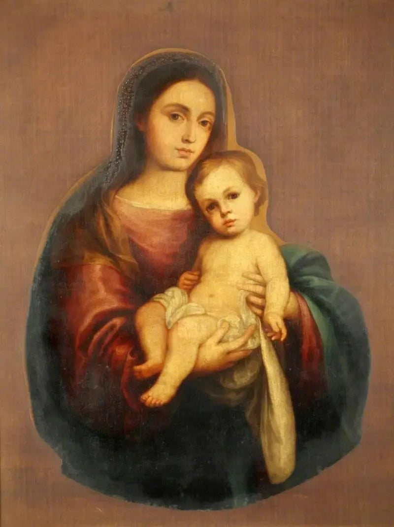 वर्जिन मैरी और बच्चे के साथ महिमा में - बारटोलोमे़ Esteban Murillo