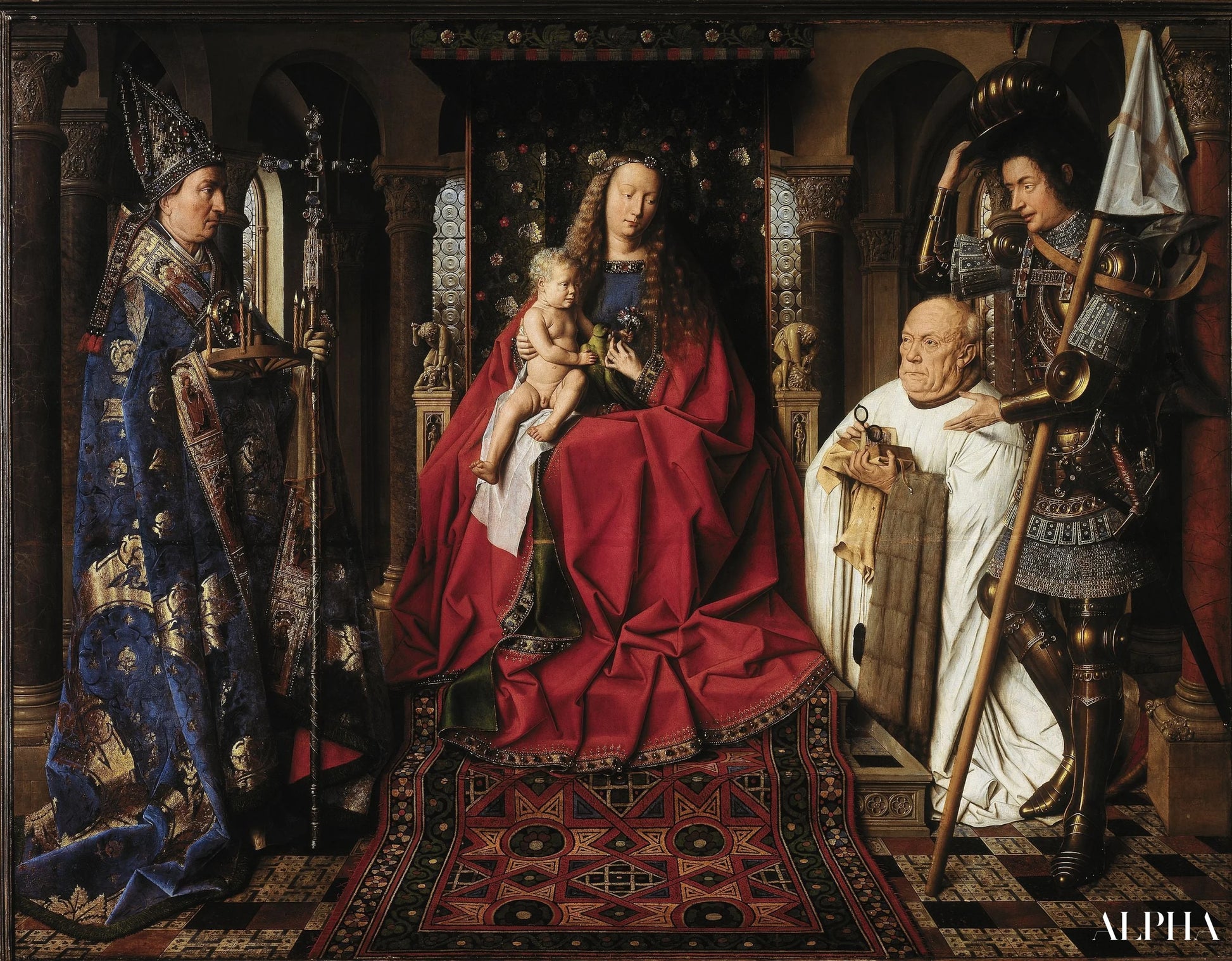 Vierge à l'Enfant avec le chanoine van der Paele - Jan Van Eyck - Reproductions de tableaux et peintures haut de gamme