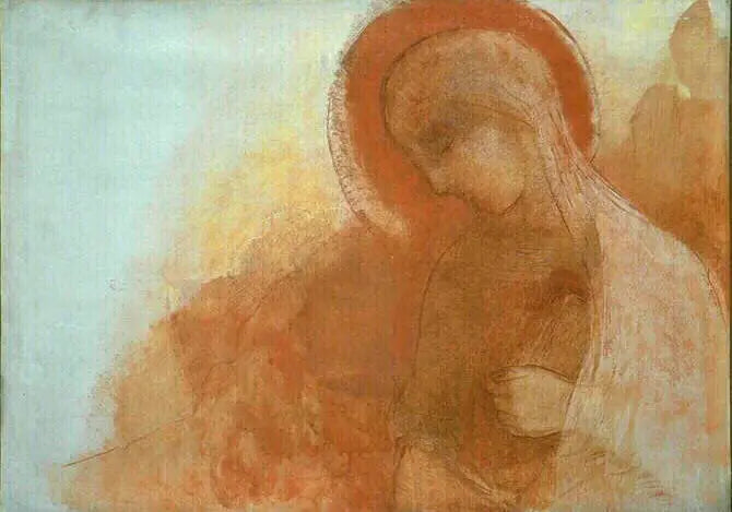 Vierge - Odilon Redon image 1 tableau peint à l’huile sur toile